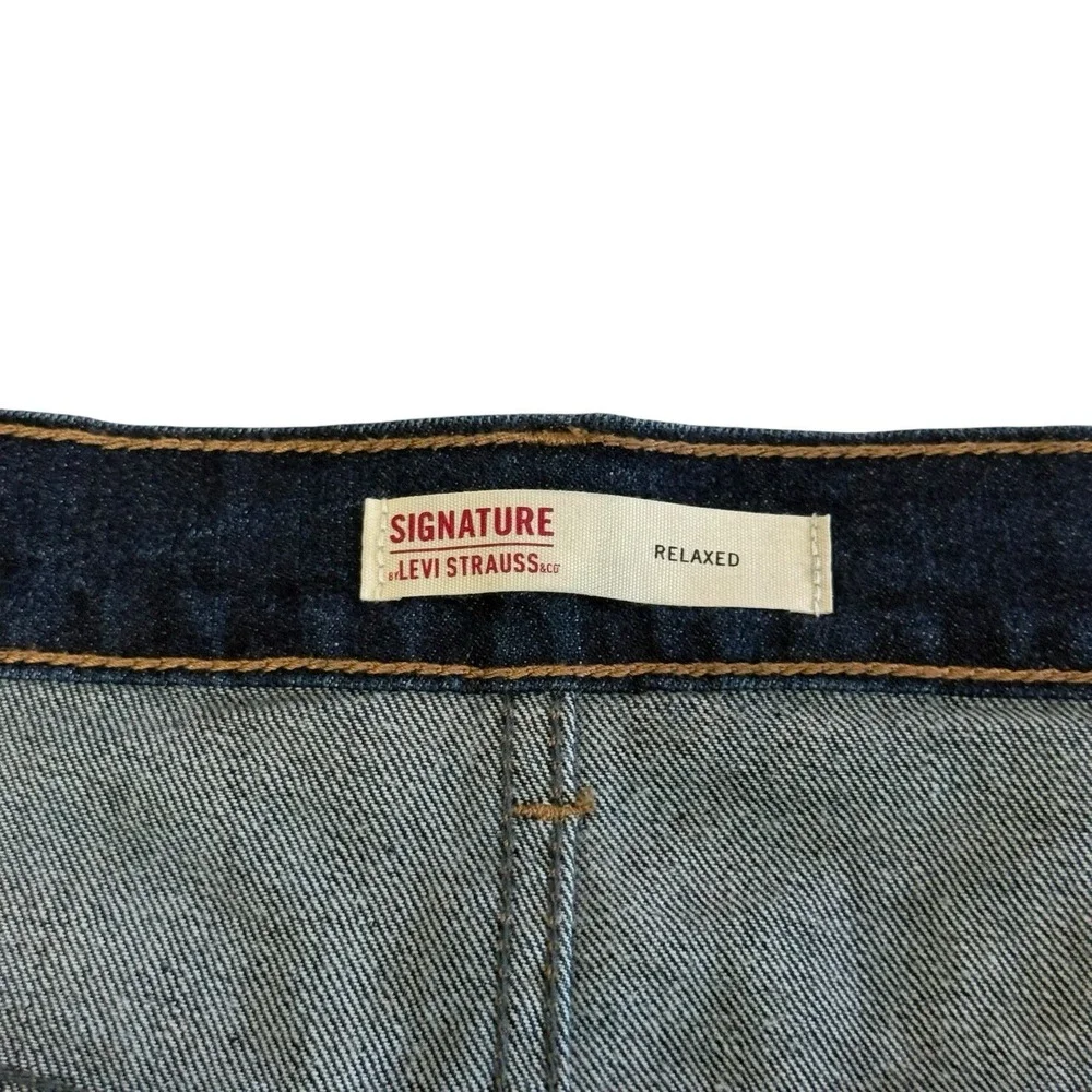Levis Signature‎ Relaxed 99% Cotton Stretch Dark Wash Jeans Men's Sz 40x30 #562